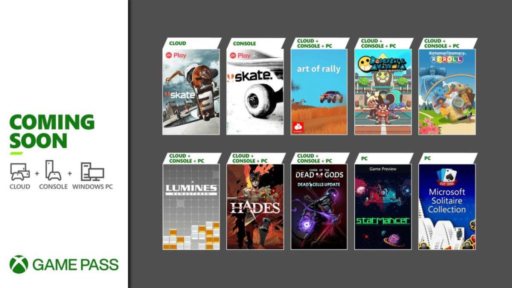 Xbox Game Pass Jogos em agosto 2021